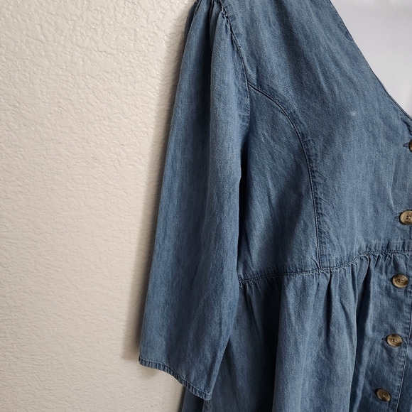 ASOS Denim Tea Dress Women's Size 8 - Picture 5 of 8